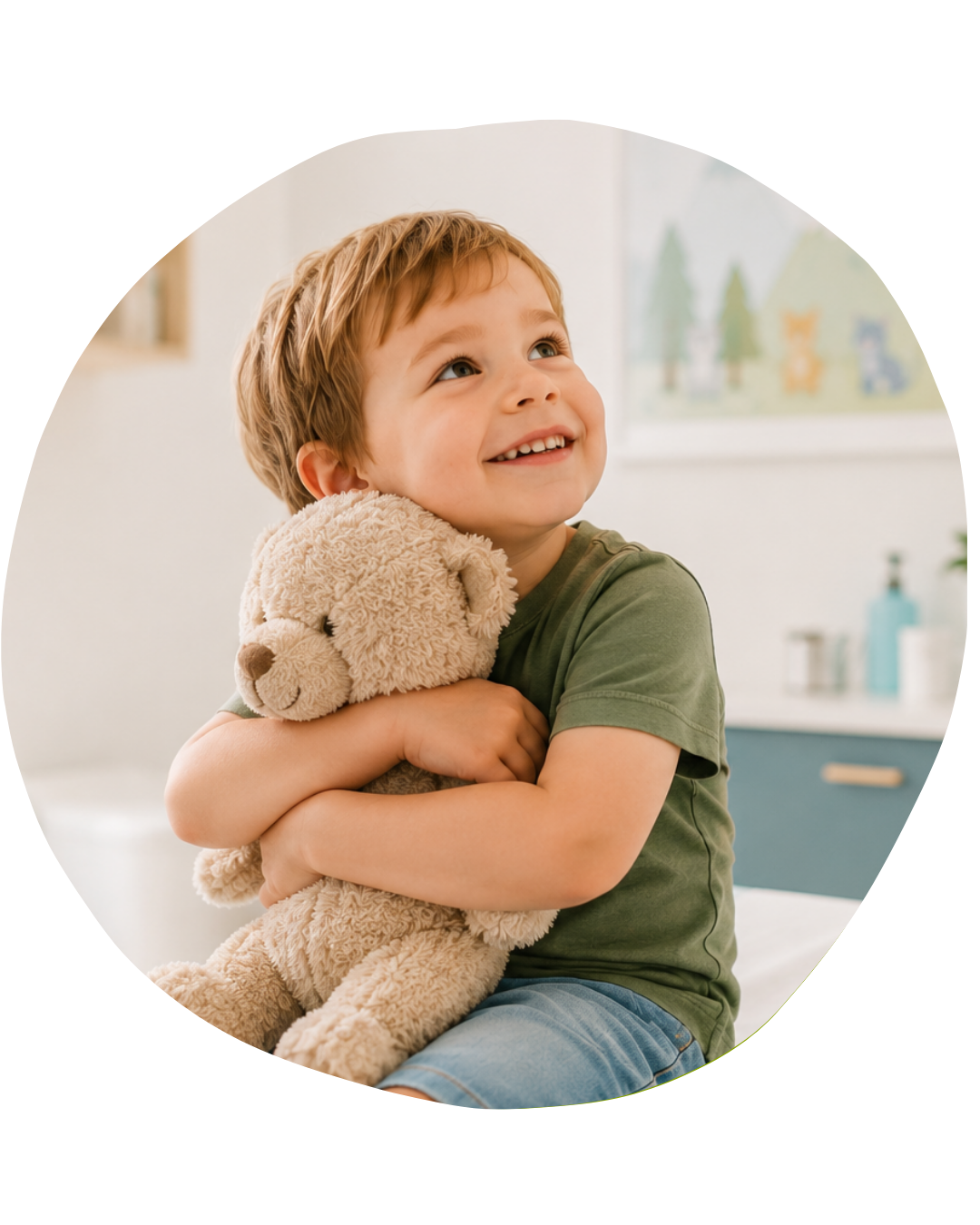Enfant avec son doudou